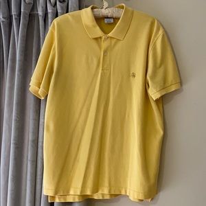 Brooks Brothers yellow, slim fit performance polo